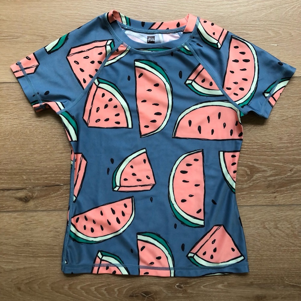 Tea collection watermelon rash guard 8